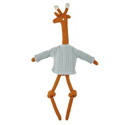 Cotton Knit Stuffed Animal Ragdoll - Giraffe