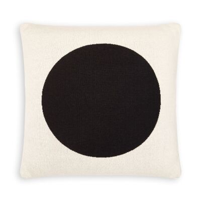 Cotton Knit Cushion Cover - Runda Black
