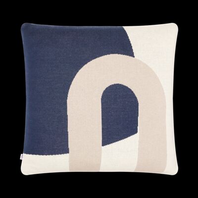 Cotton Knit Cushion Cover - Stille Ink