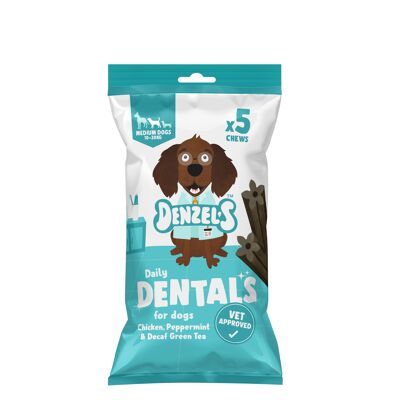 Daily Dentals per cani di taglia media: pollo 100 g (scatola da 10)