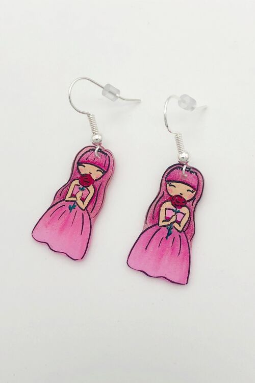 Boucles d'Oreilles La Princesse & la Rose