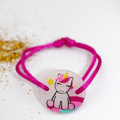 Rainbow Unicorn Kids Cord Bracelet