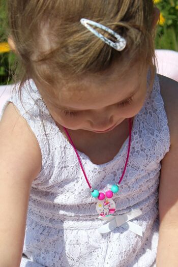 Collier Cordon Enfant Licorne Arc-en-Ciel 3