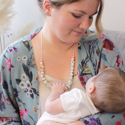 Wiesenblumen Mama Baby Halskette, Babytragen, Stillen, Flaschenfütterung, Zahnen, Geburtsgeschenk