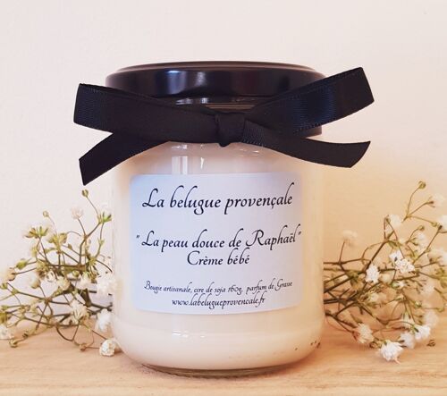 Bougie Crème bébé "La peau douce de Raphaël"