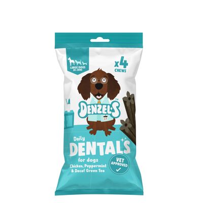 Daily Dentals para perros grandes: Pollo 120 g (caja de 10)