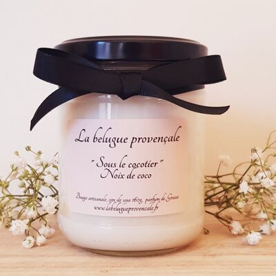 Coconut candle "Under the coconut tree"