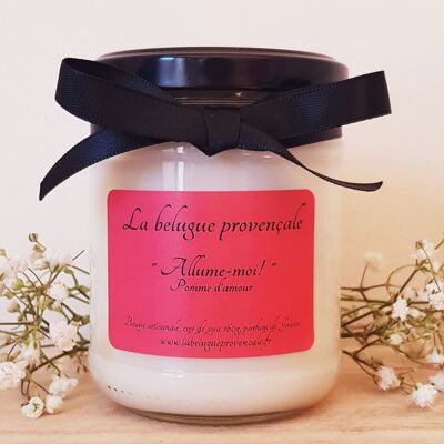 Bougie Pomme d'amour "Allume-moi!"