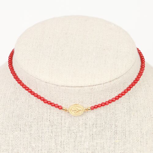 Collier Corail Madonne (doré)