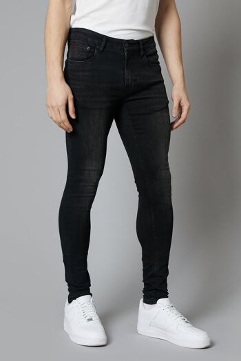 Colorado - Jean coupe super skinny en noir délavé 1