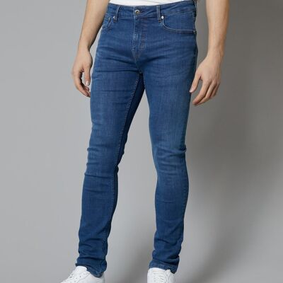 Nevada Skinny Fit Jeans In Mid Blue