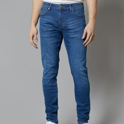 Florida Tapered Fit Jeans in Mittelblau