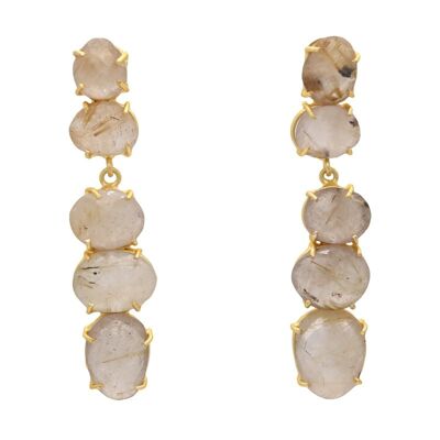 Barokki golden rutile earrings