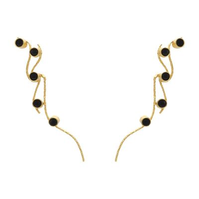 Zadar small black earrings