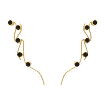 Petites boucles d'oreilles noires Zadar 1