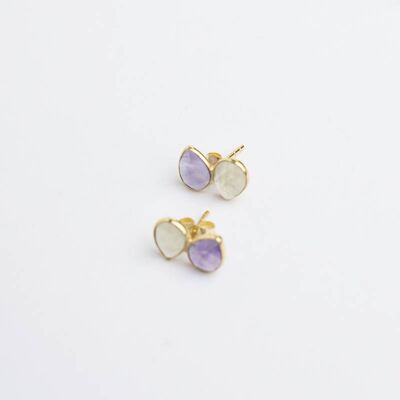 Light green and purple Juty earrings