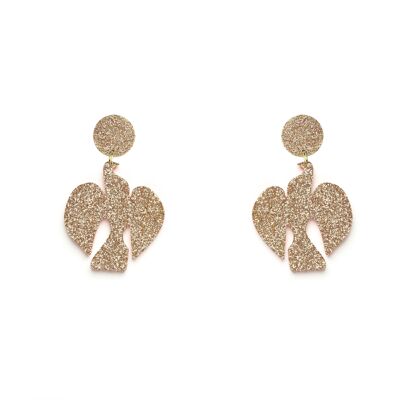 COLOMBINE gold glitter earrings