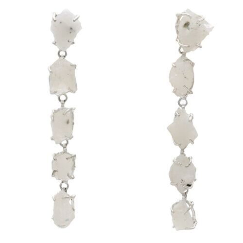 Pendientes Saint plata piedra lunar