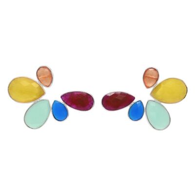 Orecchini Stonehenge in argento multicolore