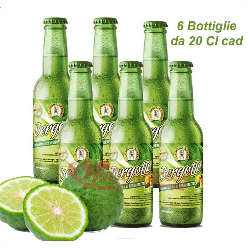 Boisson à la bergamote non alcoolisée légèrement gazéifiée "Bergotto" - 6 Bott. à partir de 20 cl
