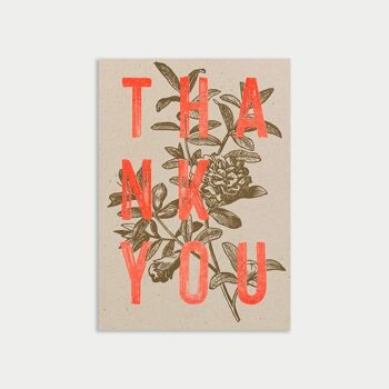 Merci / carte postale / papier éco / teinture végétale 1