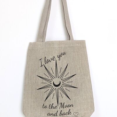 Rustic hemp tote bag