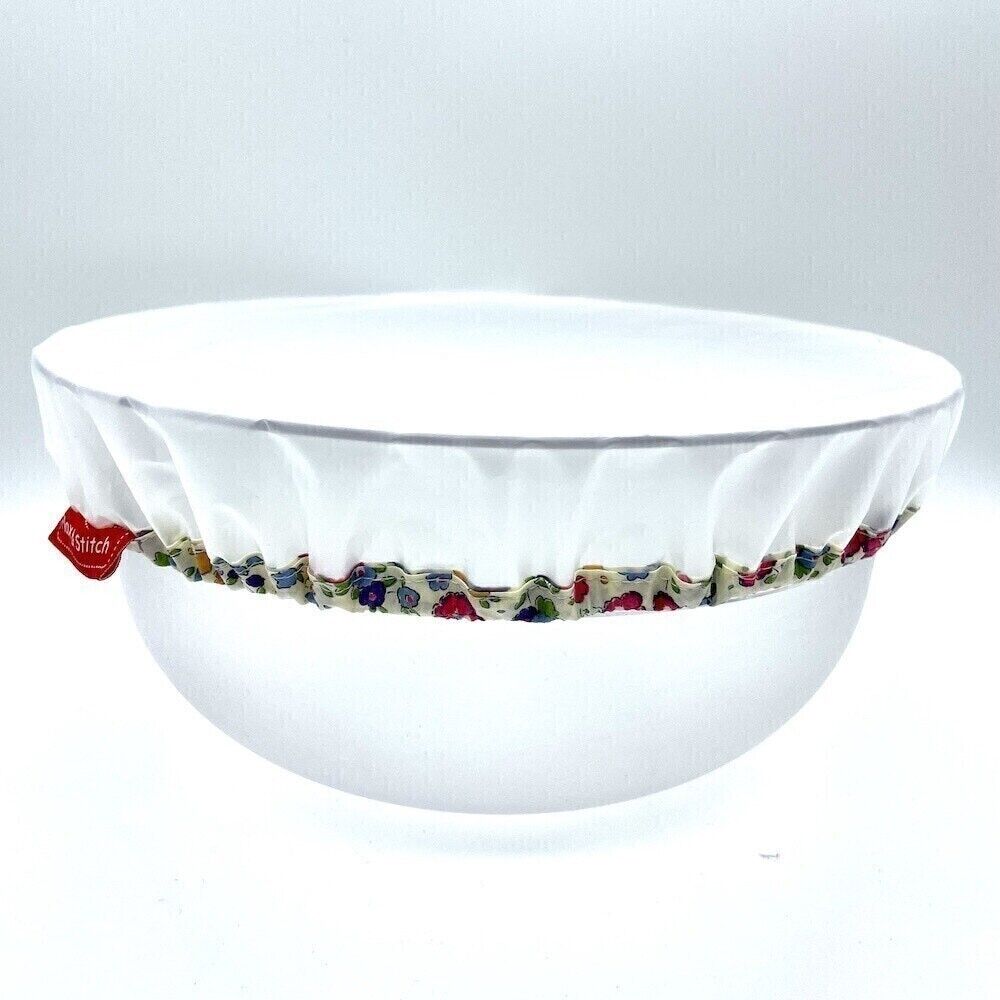 Tellerhaube / Charlotte - 34 cm Durchmesser, aus transparentem Acetat mit Schrägband: Liberty - Ella & Libby (A)