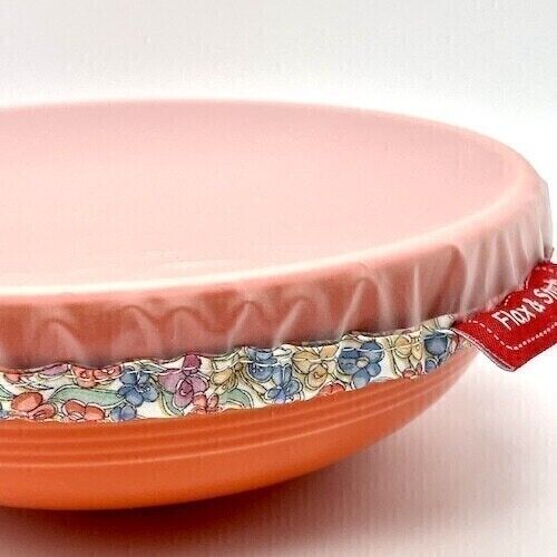 Tellerhaube / Charlotte - 16 cm Durchmesser, aus transparentem Acetat mit Schrägband: Liberty - Jenny & Steve (B)