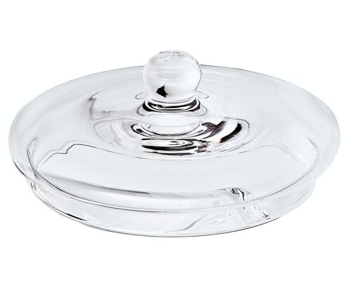 Ersatzdeckel (Höhe 8,5 cm, ø 20 cm) für Glasdose Vigo 1231 + 1245, mundgeblasenes Kristallglas