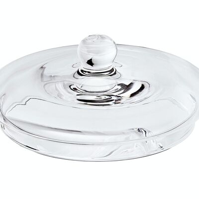 Couvercle de rechange (hauteur 8,5 cm, ø 20 cm) pour bocal en verre Vigo 1231 + 1245, verre cristal soufflé à la bouche