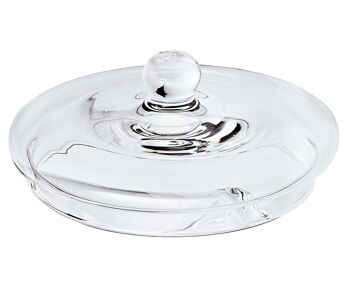 Couvercle de rechange (hauteur 8,5 cm, ø 20 cm) pour bocal en verre Vigo 1231 + 1245, verre cristal soufflé à la bouche 1