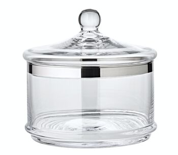 Couvercle de rechange (hauteur 8,5 cm, ø 20 cm) pour bocal en verre Vigo 1231 + 1245, verre cristal soufflé à la bouche 2