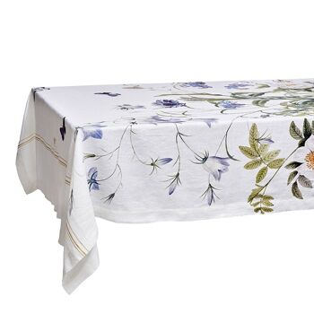 Nappe 145x220 cm - Jardin de fleurs bleues JL 4