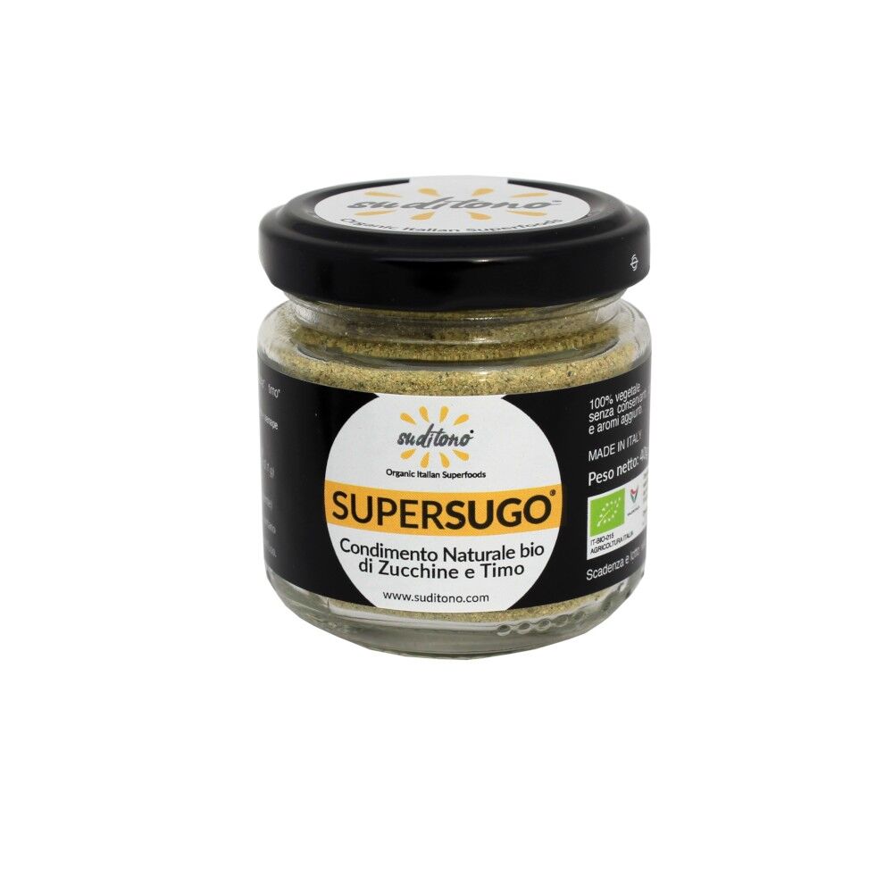 SUPERSUGO Zucchini und Thymian – gebrauchsfertiges Gewürzpulver/Sauce für DIY-Pasta