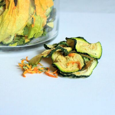 Aderezo orgánico: PRIMORICCO Calabacín y Perejil - verduras y flores comestibles, ideal para risottos, pastas y primeros platos