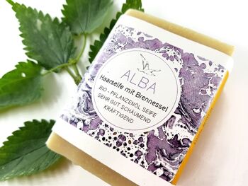 ALBA - Savon capillaire pour cheveux gras à l'ortie et à la menthe 2