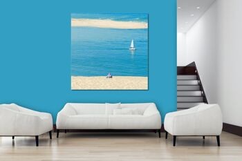 Papier peint : L'homme au bord de la mer - carré 1:1 - nombreuses tailles et matériaux - motif d'art photo exclusif comme image sur toile ou image sur verre acrylique pour la décoration murale 4