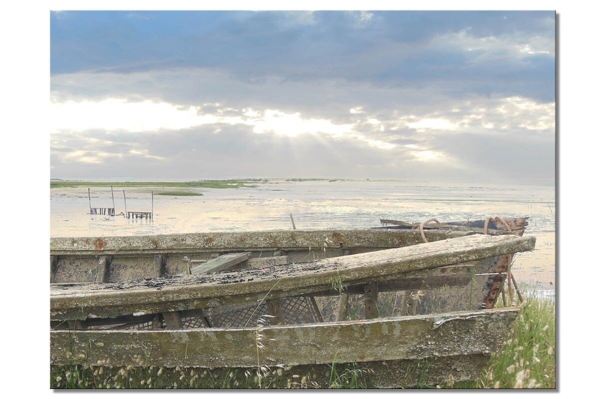 Quadro da parete: incagliato - formato orizzontale 4:3 - molte dimensioni e materiali - esclusivo motivo artistico fotografico come quadro su tela o quadro in vetro acrilico per la decorazione murale