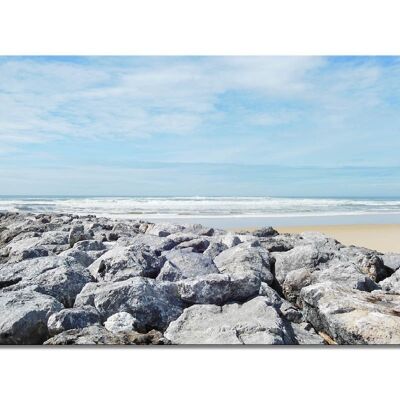 Mural: On the beach at Mimizan - landscape format 2:1 - many sizes & materials - exclusive photo art motif as a canvas or acrylic glass picture for wall decoration
