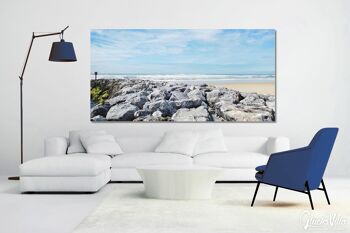 Papier peint : Sur la plage de Mimizan - format paysage 2:1 - nombreuses tailles et matériaux - motif exclusif d'art photo sous forme de toile ou de verre acrylique pour la décoration murale 2