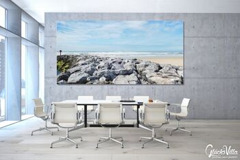 Papier peint : Sur la plage de Mimizan - format paysage 2:1 - nombreuses tailles et matériaux - motif exclusif d'art photo sous forme de toile ou de verre acrylique pour la décoration murale 3
