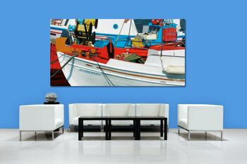 Papier peint : bateaux colorés - format paysage 2:1 - nombreuses tailles et matériaux - motif d'art photographique exclusif sous forme d'image sur toile ou d'image en verre acrylique pour la décoration murale 4