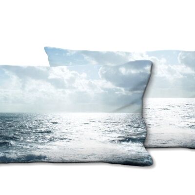 Decorative photo cushion set (2 pieces), motif: longing for the sea 5 - size: 80 x 40 cm - premium cushion cover, decorative cushion, decorative cushion, photo cushion, cushion cover