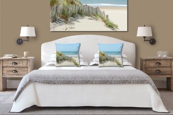 Ensemble de coussins photo décoratifs (2 pièces), motif : paysage de dunes 8 - taille : 40 x 40 cm - housse de coussin premium, coussin décoratif, coussin décoratif, coussin photo, housse de coussin 2
