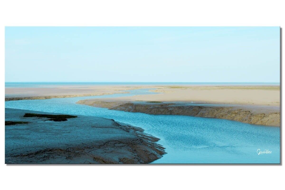 Papier peint : voies navigables au bord de la mer - format paysage 2:1 - nombreuses tailles et matériaux - motif d'art photo exclusif comme image sur toile ou image sur verre acrylique pour la décoration murale