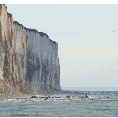 Mural: Cliffs in Normandy 1 - landscape format 4:3 - many sizes & materials - exclusive photo art motif as a canvas picture or acrylic glass picture for wall decoration