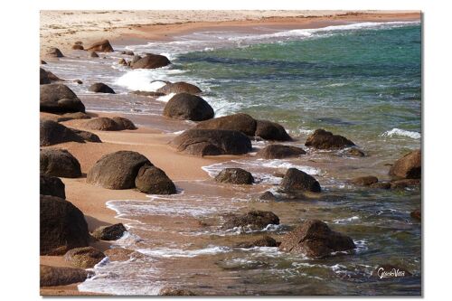 Buy wholesale Wall picture: Rocks on the beach - landscape format 4:3 -  many sizes & materials - exclusive photo art motif as a canvas picture or  acrylic glass picture for wall decoration