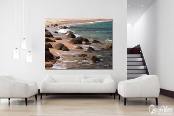 Image murale : Rochers sur la plage - format paysage 4:3 - nombreuses tailles et matériaux - motif d'art photo exclusif comme image sur toile ou image en verre acrylique pour la décoration murale 3