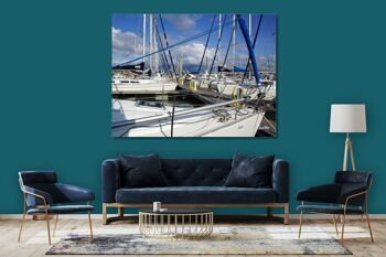 Papier peint : Port de Granville - format paysage 4:3 - nombreuses tailles et matériaux - motif d'art photographique exclusif sous forme de toile ou de verre acrylique pour la décoration murale 3