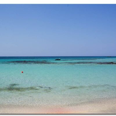 Mural: Crete Elafonissi beach idyll - landscape format 4:3 - many sizes & materials - exclusive photo art motif as a canvas picture or acrylic glass picture for wall decoration